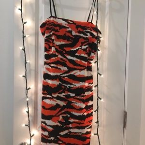 Tiger-print dress